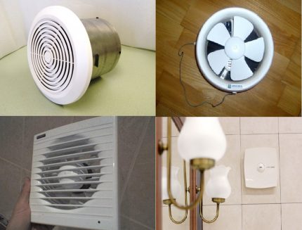 Verschillende afzuigkappen voor de badkamer