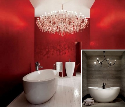 Chandelier sa banyo