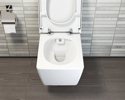 Toetet bidet nang walang flush rim