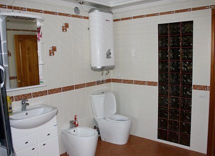 Electric boiler over the toilet