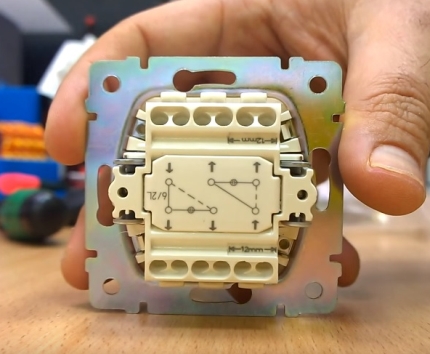 Two-way walk-through switch rear panel