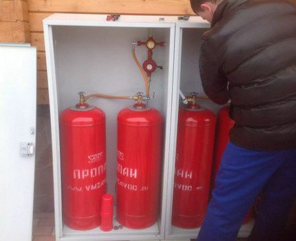Pag-install ng mga propane cylinders