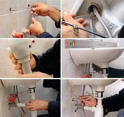 Sink Mounting Steps