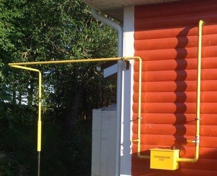 Gaslevering aan een woonhuis