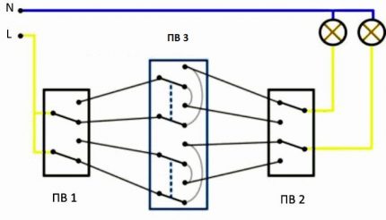 Three-point switch circuit