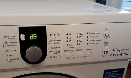 De wasmachinedeur is niet gesloten