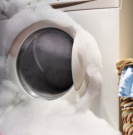 Meer schuim tijdens het wassen