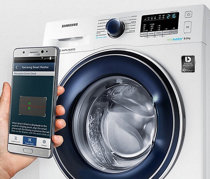Wasmachines met smartphone bediening