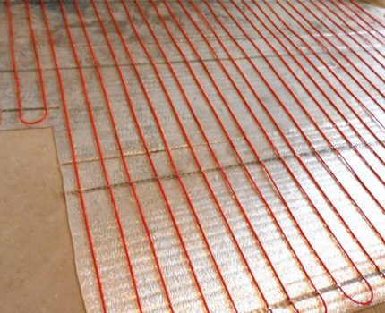 Thermische isolatie van elektrische vloer