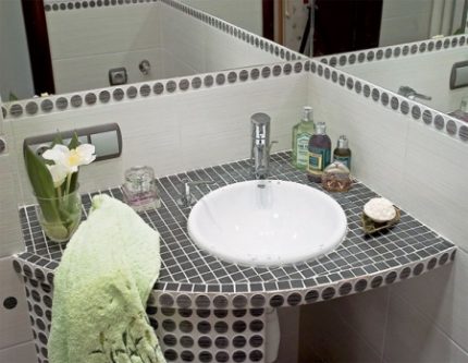 Corner sink countertop