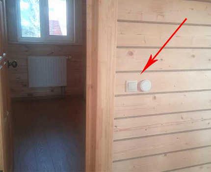 Draadloos schakel een houten muur in