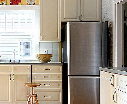 Electrolux refrigerator in the interior of the kitchen