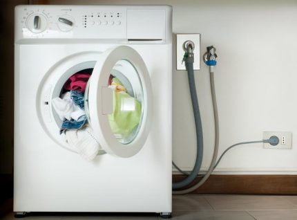 Wasmachine aansluiting