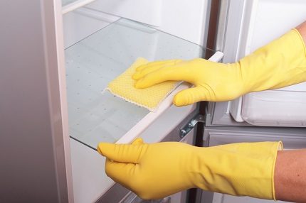 Refrigerator cleaning