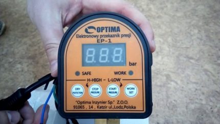 Elektronische drukschakelaar