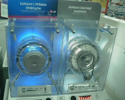 Directe aandrijving in de wasmachine