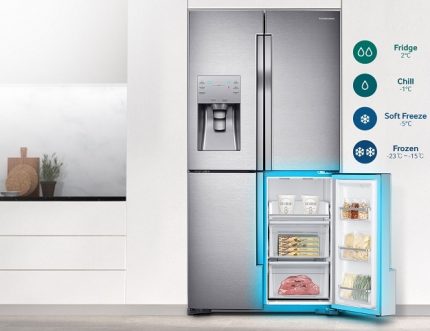 Le congélateur côte à côte peut stocker des aliments à -24 ° C