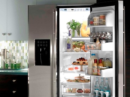 Accounting space for choosing a two-door refrigerator