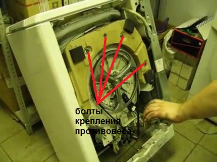 Verwijderen van contragewicht