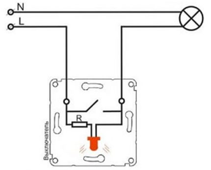 Aansluitschema LED-schakelaar