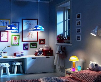 Halogeenverlichting in een kinderkamer