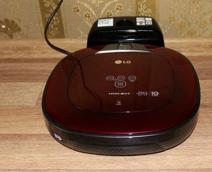 Red LG Robot Vacuum Cleaner
