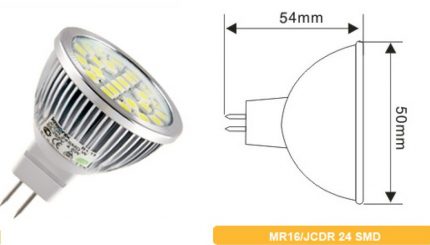 Algemene afmetingen van LED-lampen