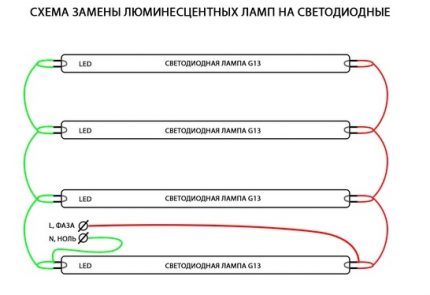 Aansluitschema LED-lamp