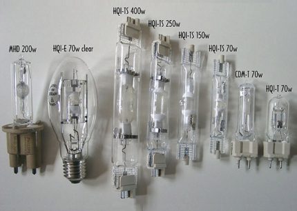 Odmiany lamp metalohalogenkowych