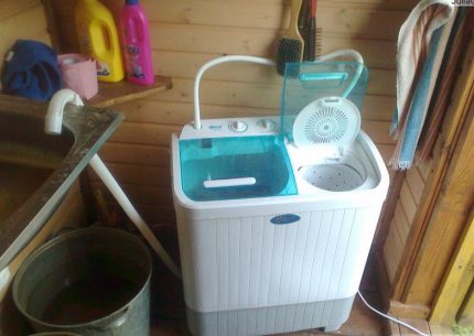 Utility machine washing room