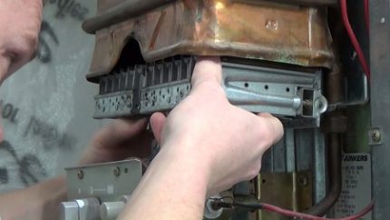 Reparatie van een geiser