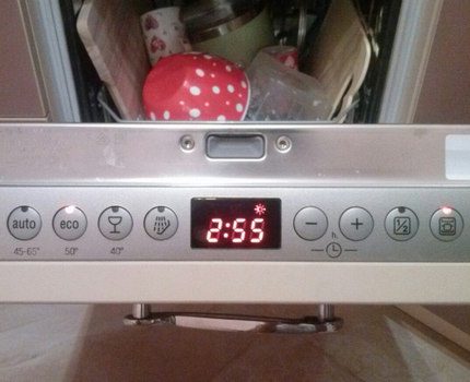 Makinang panghugas ng Control Panel