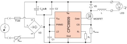 Obwód sterownika z CPC9909