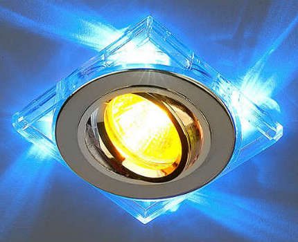 Halogeenlamp in plafondlamp
