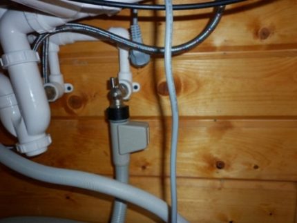 Connect the dishwasher to the sewer