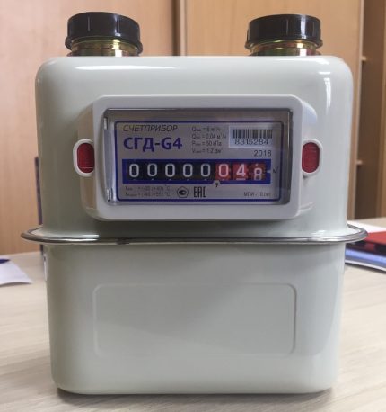 Verticale gasmeter