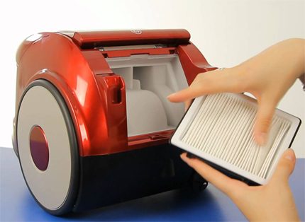 Paglilinis ng Samsung Vacuum Cleaner Filter