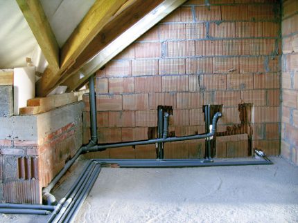 Slope sewer pipes