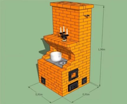 Maliit na oven ng ladrilyo