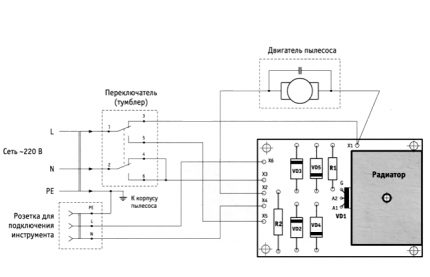 Diagram ng koneksyon ng elektrikal na aparato