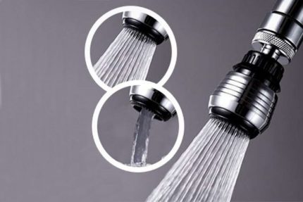 The principle of operation of the aerator nozzle