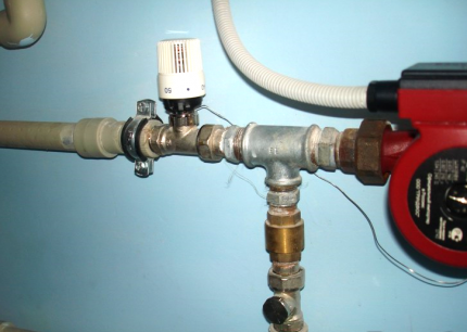 Thermostaat op de buis