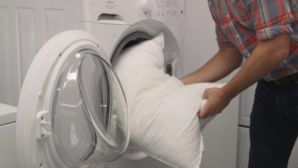 Kussens wassen in een wasmachine