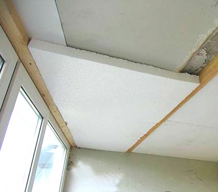Loggia plafondisolatie
