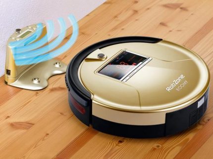 Ang pagbabalik ng robot cleaner sa base