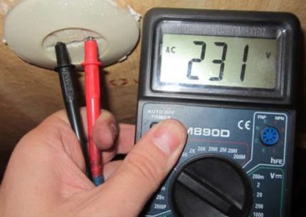 Multimeter spanningsmeting