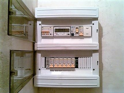 Outdoor elektrische box voor een appartement