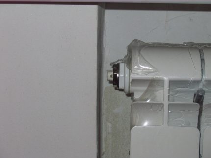 Film op een nieuwe radiator