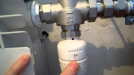 Thermische kop en radiatorkraan