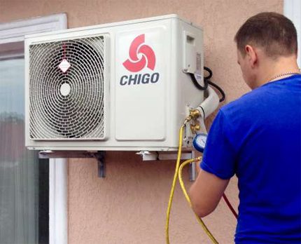 Påfyldning med freon-kassettsystem